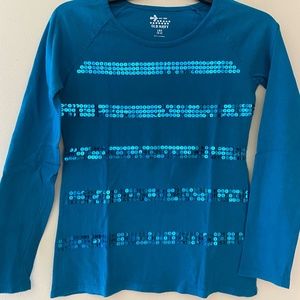 Old Navy Children's Blue sequined Long sleeve Tee